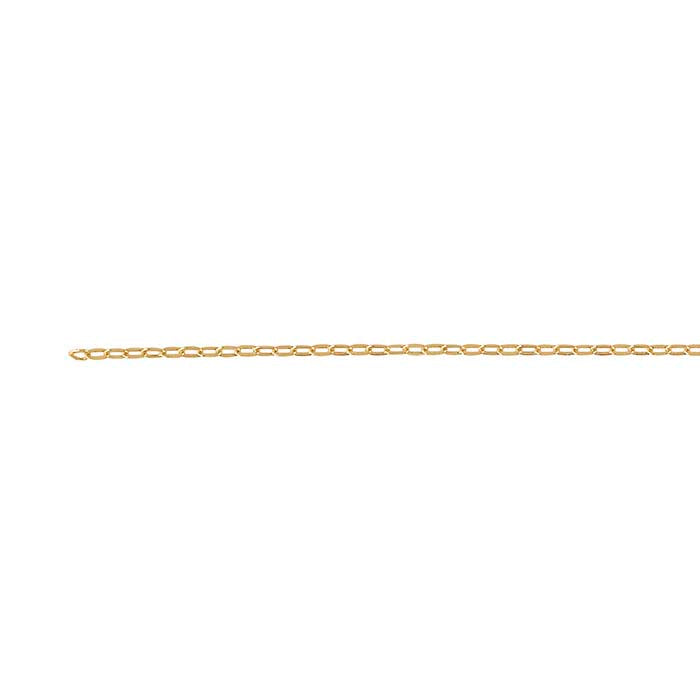 14/20 Gelbgold gefüllte, 1 mm flache, ovale Ankerkette, 3,05 m Spule