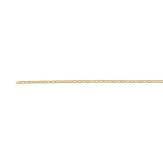 14/20 Yellow Gold-Filled 1mm Flat Drawn Oval Cable Chain, By the Foot
