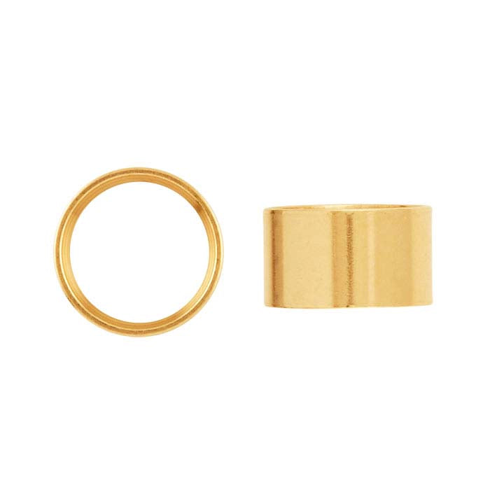 14K Yellow Gold 2.25mm Round Tube Bezel Setting