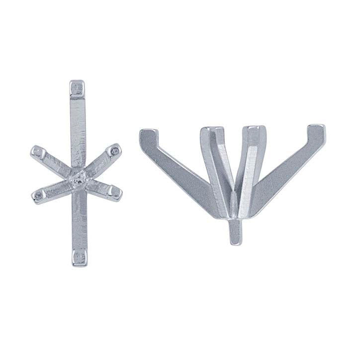 14K White Gold 6 x 3mm Marquise 6-Prong Setting with Peg