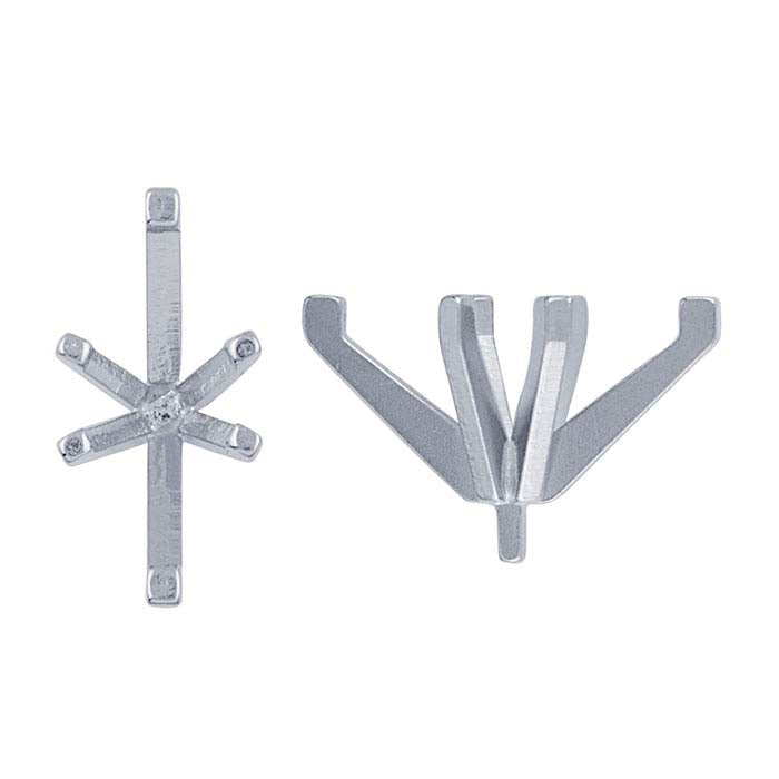 14K White Gold 7.5 x 3.5mm Marquise 6-Prong Setting with Peg
