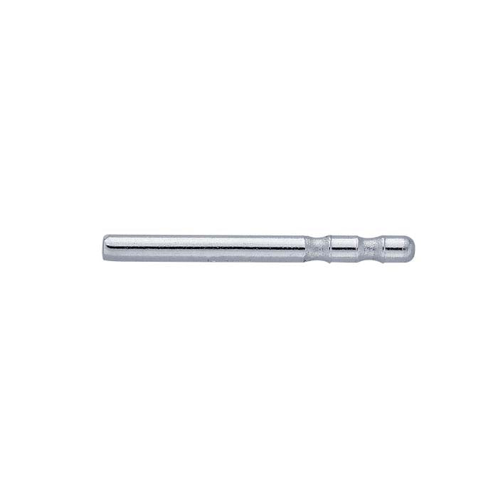 Perno per orecchio a frizione stile proiettile doppio intagliato in oro bianco 14K 0,84mm x 9,52mm