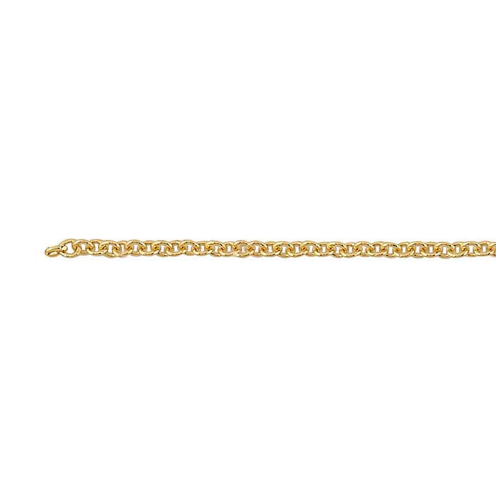 18K Yellow Gold 1.1mm Cable Chain, By the Inch