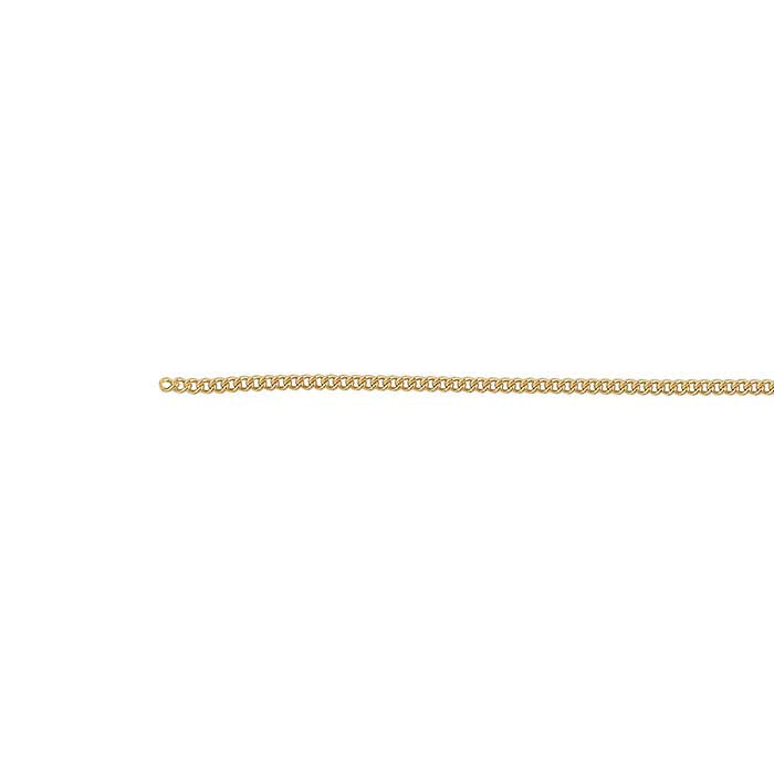 18K Yellow Gold 1mm Curb Chain, By the Inch