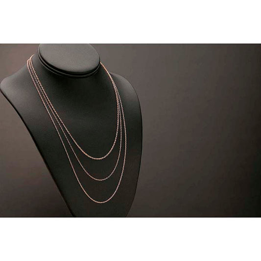 14K Roséguld 1,5 mm Oval Kabelkedja