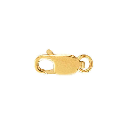 10K Yellow Gold 12.4 x 4.9mm Oval Lobster Clasp with Open Ring