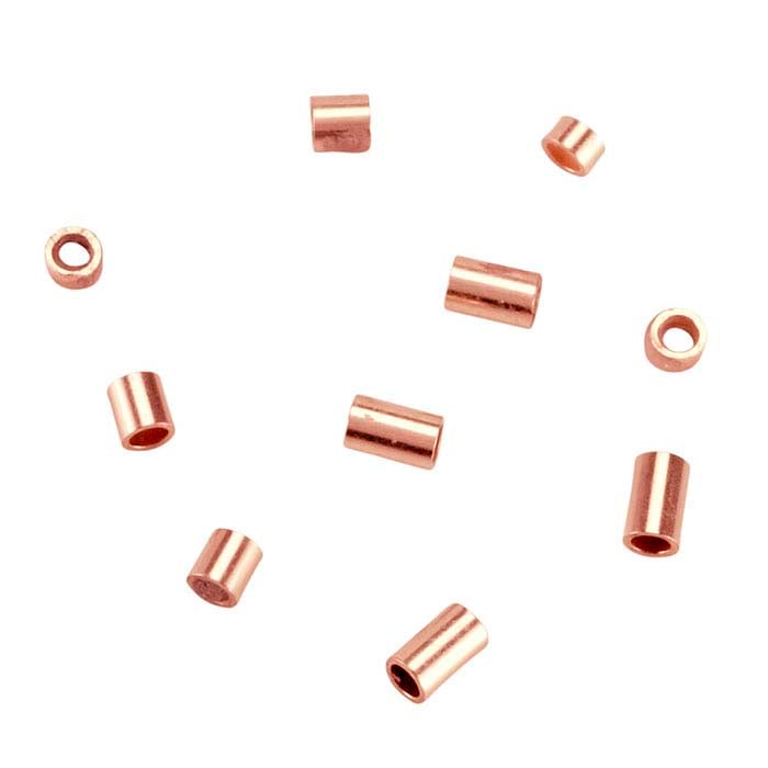 14/20 Rose Gold-Filled 2mm Tube Crimp Bead