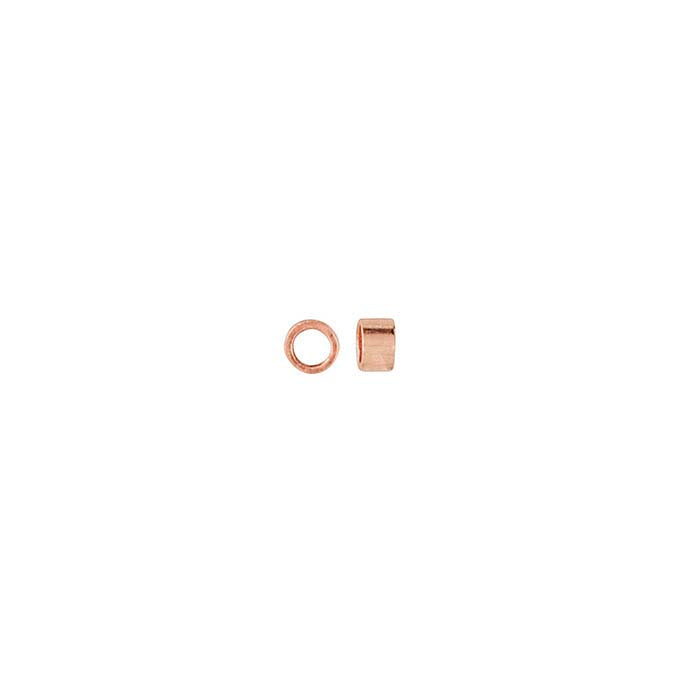 14/20 Rose Gold-Filled 2mm Tube Crimp Bead