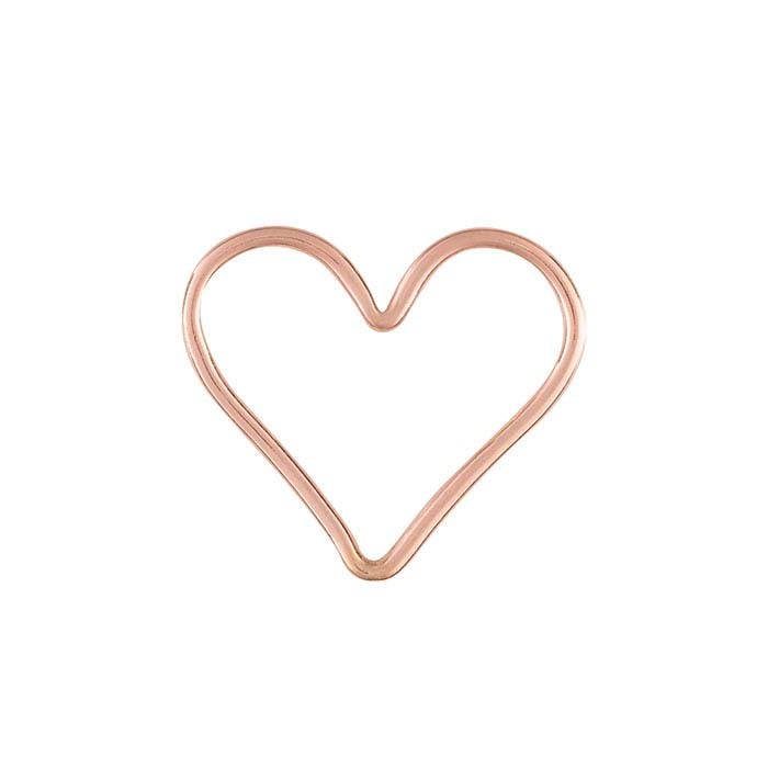 14/20 Rose Gold-Filled Open Heart Component