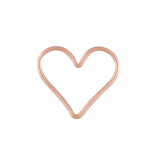 14/20 Rose Gold-Filled Open Heart Component