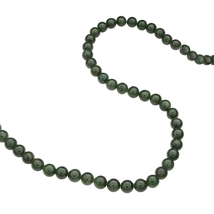 Fio de Contas Redondas de Jade 8mm