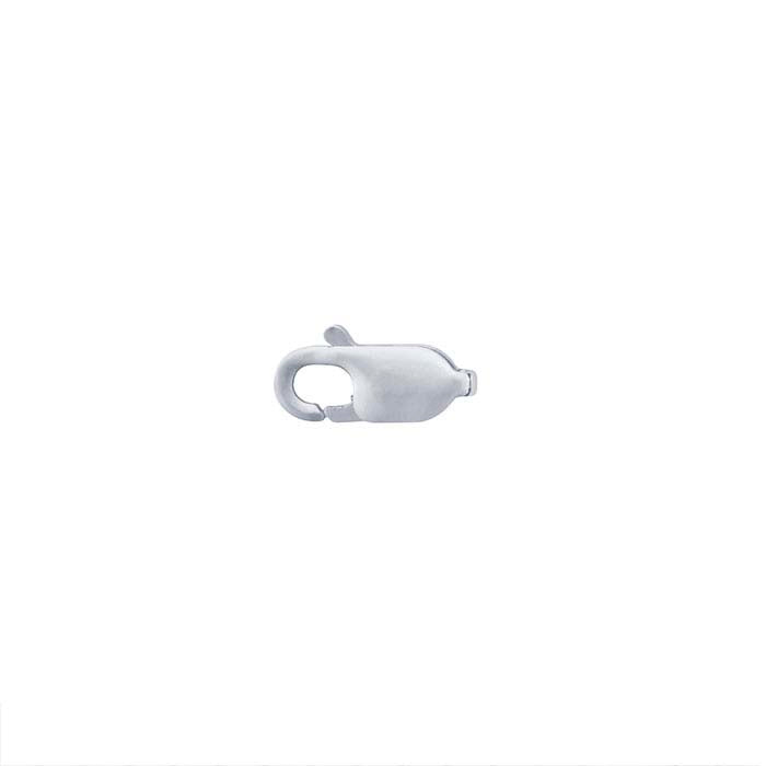 14K hvitt gull 7 x 2,6 mm oval hummerlås