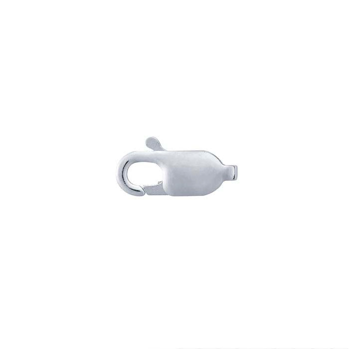 14K White Gold 10.1 x 4mm Oval Lobster Clasp