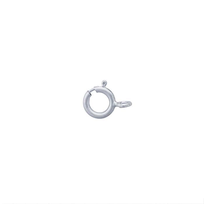 14K White Gold 6.7 x 4.5mm Lightweight Spring Ring Clasp