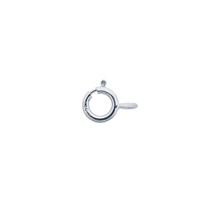 14K White Gold 7.5 x 5mm Lightweight Spring Ring Clasp