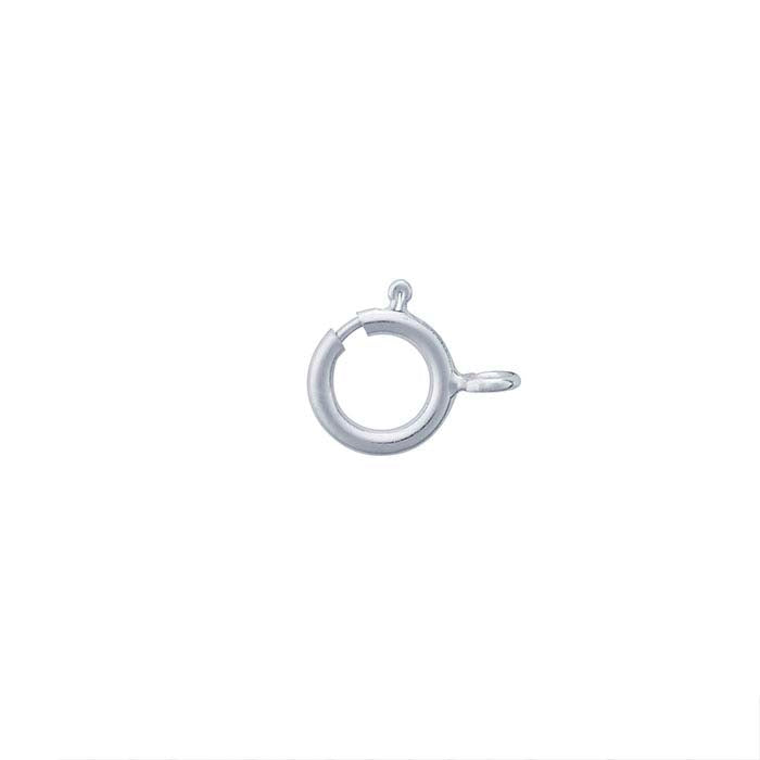 14K White Gold 6mm Lightweight Spring Ring Clasp