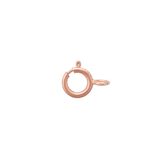 14K Rose Gold 7.7 x 5mm Lightweight Spring Ring Clasp