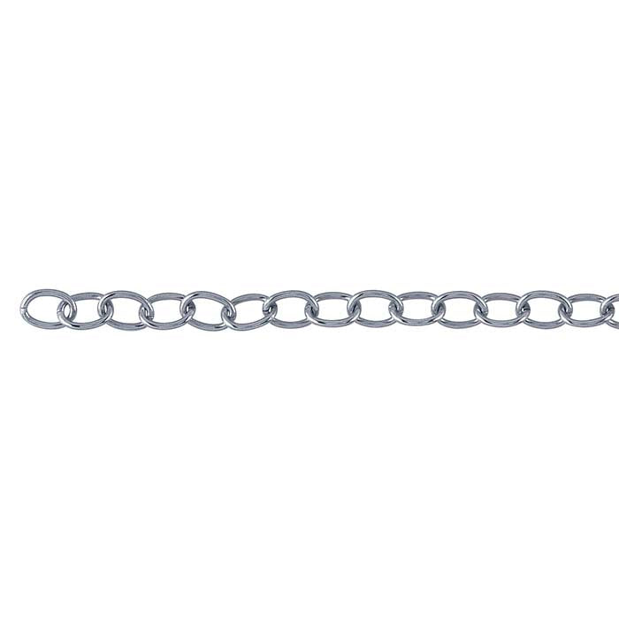 Stainless Steel 3.3mm Oval Cable Chain, 6.1 m. Spool