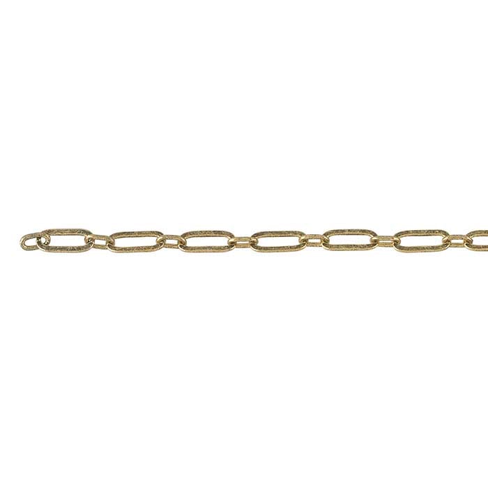Mässing Antikfinish 2,8 mm Flat Lång & Kort Kedja, 6,1 m Spole