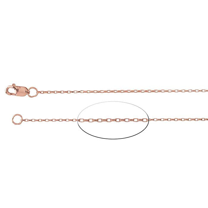 14/20 Rose Gold-Filled 0.9mm Long Box Chain