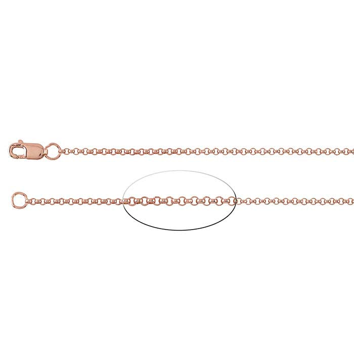 14/20 Rose Gold-Filled 1.6mm Round Rolo Chain
