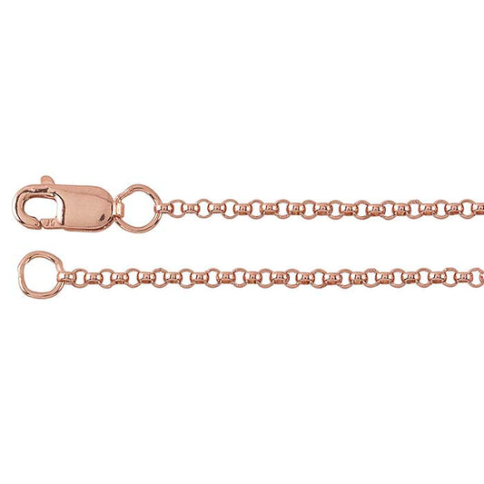 14/20 Roséguld Fyllt 1,6 mm Rund Rolo-kedja