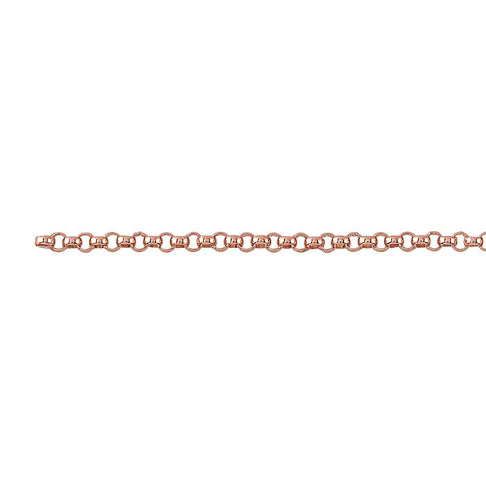 14/20 Roségold gefüllte 1,6 mm runde Rolo-Kette, pro Fuß