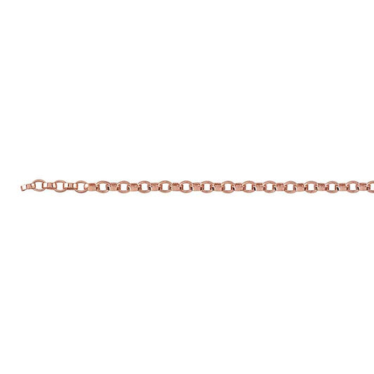 14/20 Roséguld Fyllt 1,1 mm Platt Tråd Oval Kabelkedja, Per Fot
