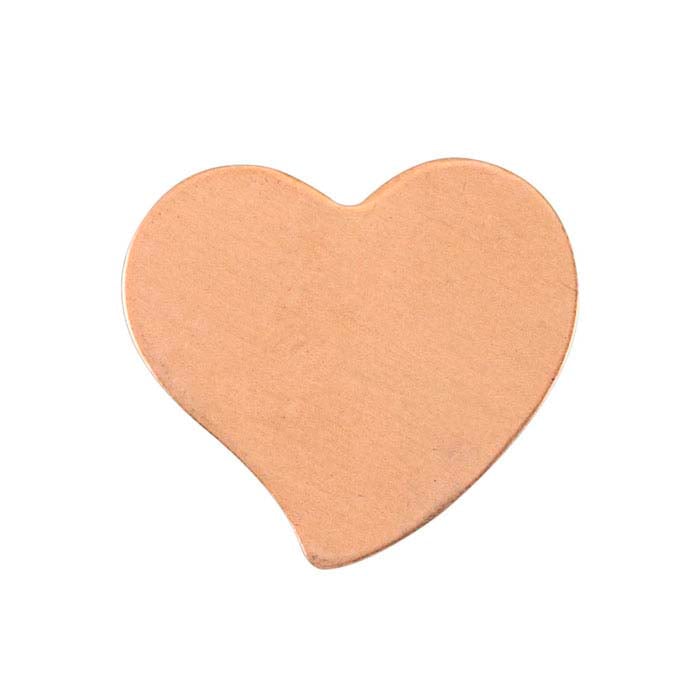 Copper 15 x 13mm Fancy Heart Stamping, 0.51mm