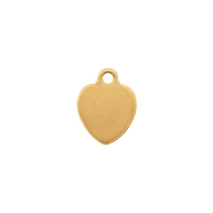 14/20 Yellow Gold-Filled 8.9 x 7.1mm Heart Tag, 0.51mm