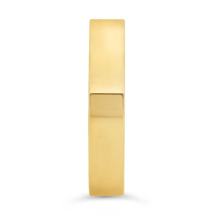 Nordt Alliance de mariage confortable plate 4mm en or jaune 14K