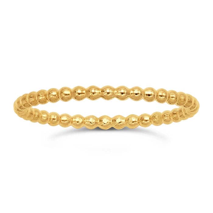 12/20 Yellow Gold-Filled Beaded Ring