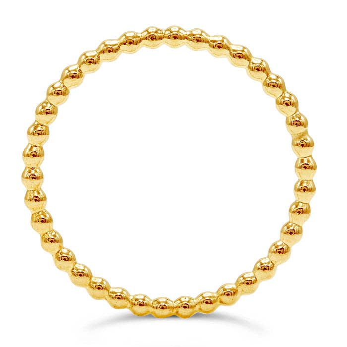 12/20 Yellow Gold-Filled Beaded Ring