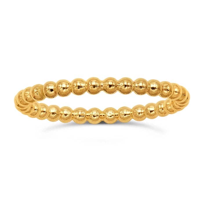 12/20 Yellow Gold-Filled 2mm Beaded Ring