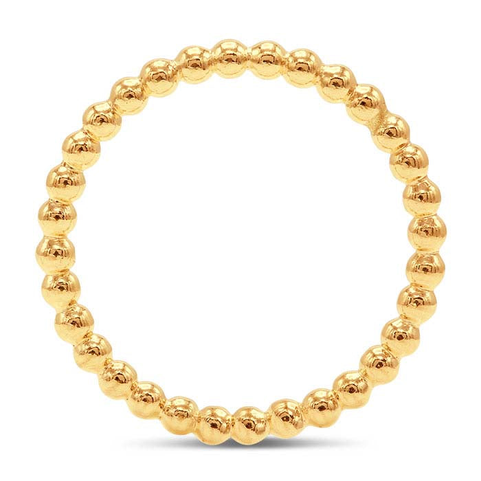 12/20 Yellow Gold-Filled Beaded Ring