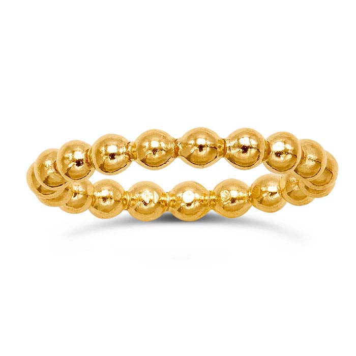 12/20 Yellow Gold-Filled 3mm Beaded Ring