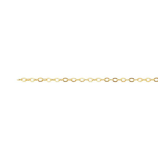 14/20 Yellow Gold-Filled 1.8mm Flat Oval Cable Chain, 3.05 m. Spool