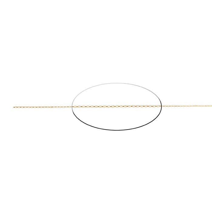 14/20 Yellow Gold-Filled 0.9mm Long Box Chain, By the Foot