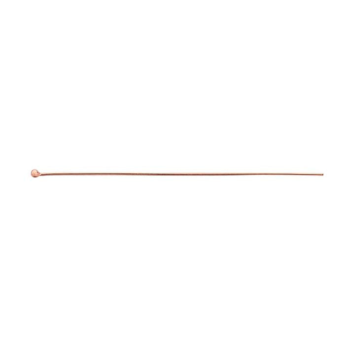 14/20 Rose Gold-Filled Ball Head Pin, 0.64mm, 1/2-Hard