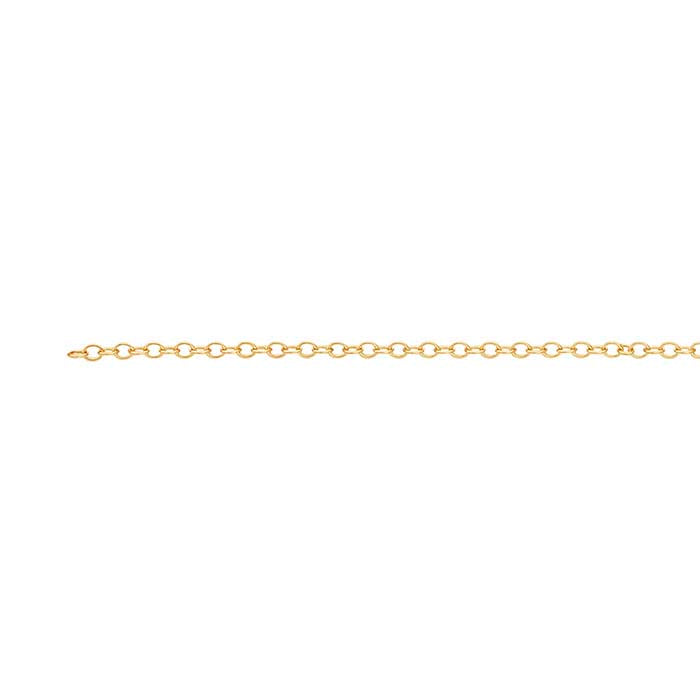 14/20 Yellow Gold-Filled 1.6mm Oval Cable Chain, 3.05 m. Spool