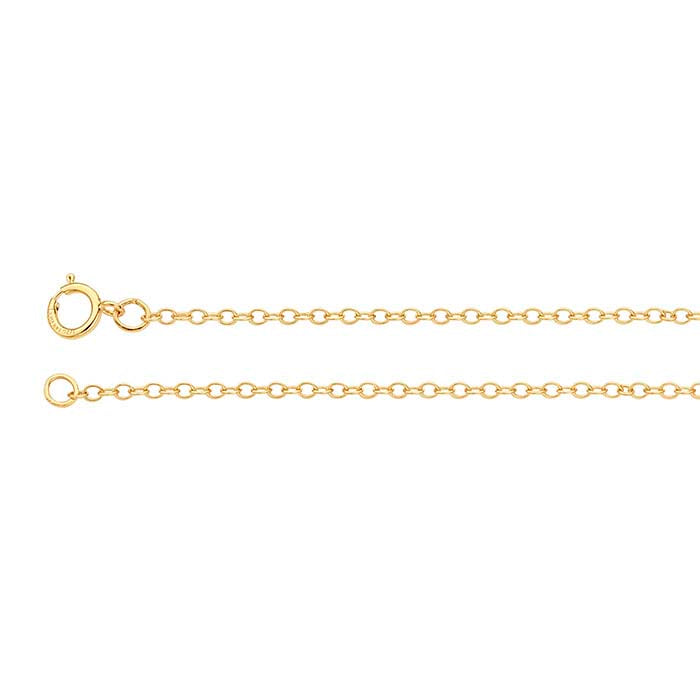 14/20 Yellow Gold-Filled 1.6mm Oval Cable Chain