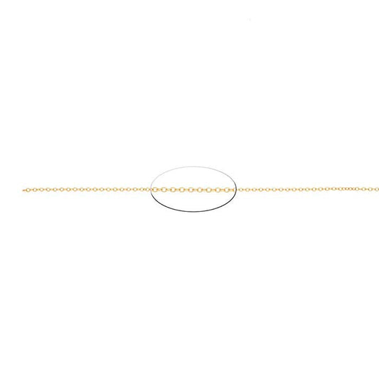 14/20 イエローゴールドフィルド 1.6mm オーバルケーブルチェーン、フィート単位販売