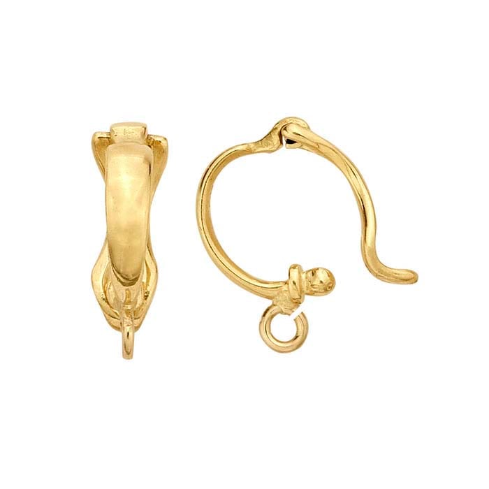 18K Geelgouden Ovaal Halsketting Versterker met Open Ring
