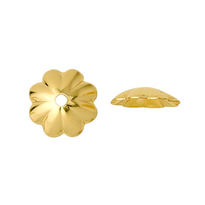 14/20 Yellow Gold-Filled Flower Bead Cap