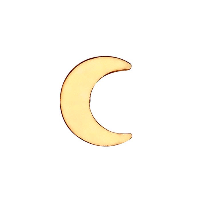 14/20 Yellow Gold-Filled Crescent Moon Component for Floating Glass Lockets