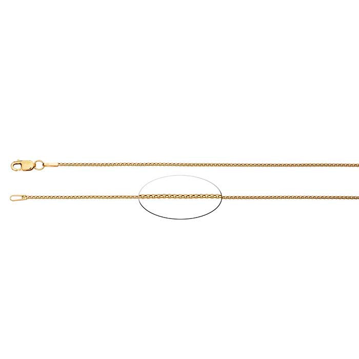 14/20 Yellow Gold-Filled 1mm Rounded Box Chain