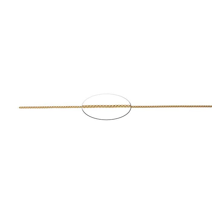 14/20 Yellow Gold-Filled 1mm Rounded Box Chain, By the Foot