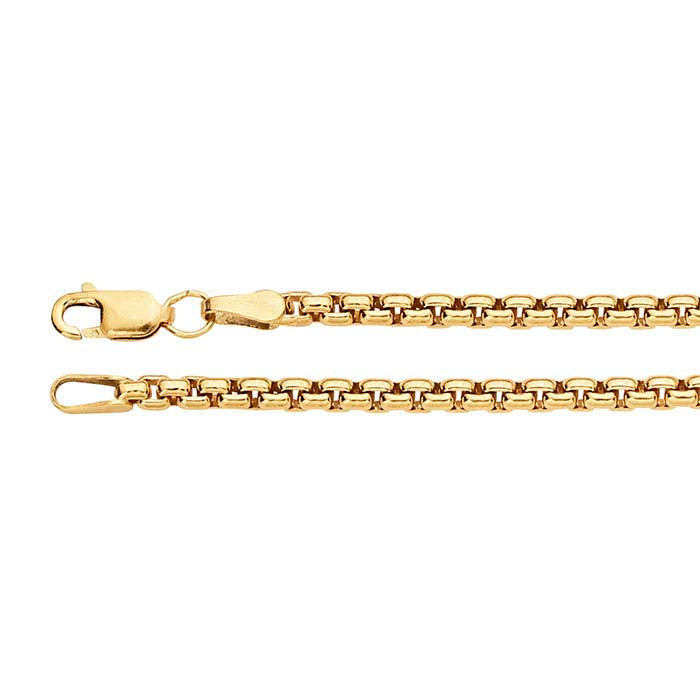 14/20 Yellow Gold-Filled 2.5mm Rounded Box Chain