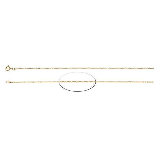 14/20 Yellow Gold-Filled 1.3mm Flat Oval Cable Chain
