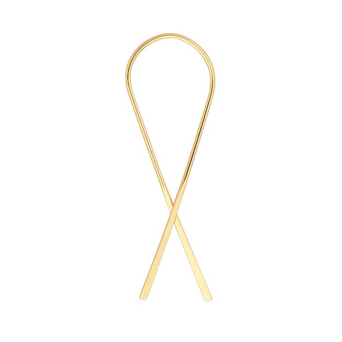 14/20 Yellow Gold-Filled Flattened "Ribbon" Ear Wires